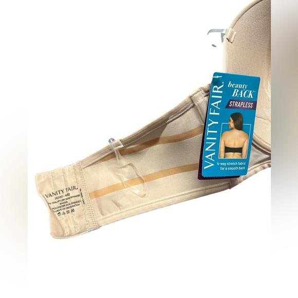 VANITY FAIR womens 5 way convertible beige underwire strapless 74380 40D NWT - Picture 16 of 16